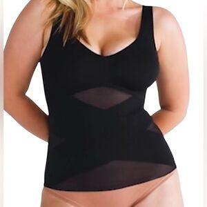 HoneyLove Lift Wear Tank Womens Size 3X Black Smoothing Padded